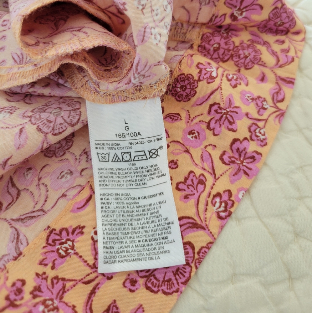 NWT Large Old Navy Pink/Orange Floral Dress - Picture 6 of 6